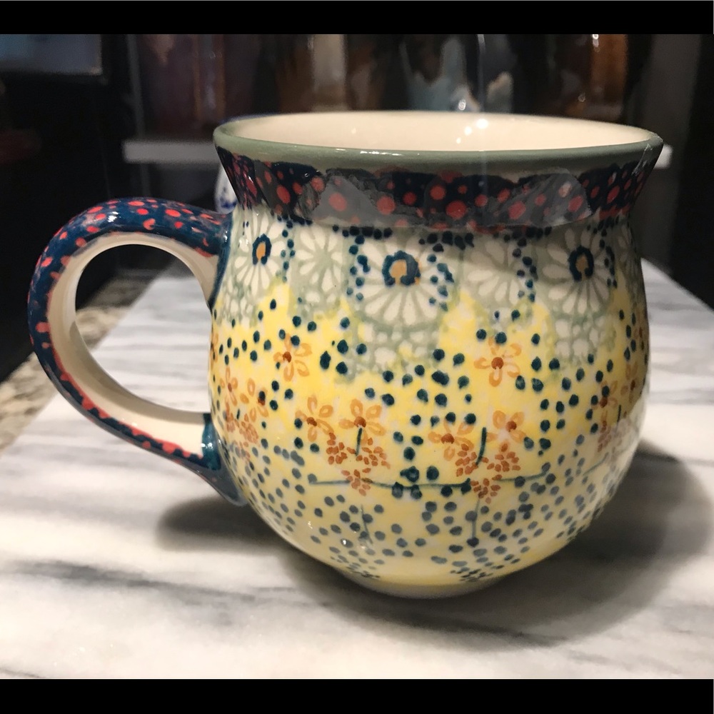 Beautiful UNIKAT Polish Pottery Mugs 18oz  1 available